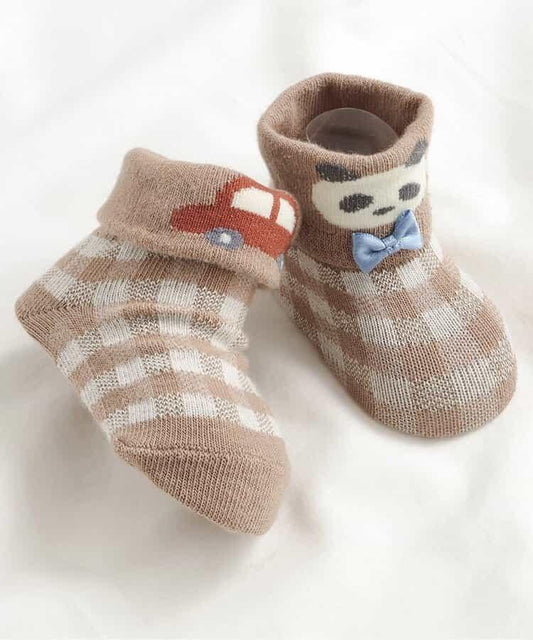 2路圖案嬰兒襪