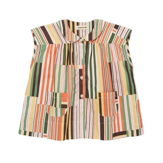 【60%off】Misha&Puff(ミーシャアンドパフ)/Nanna Tunic - Gamberetto Hodgepodge Stripe (25SS1-K5016S25-084)