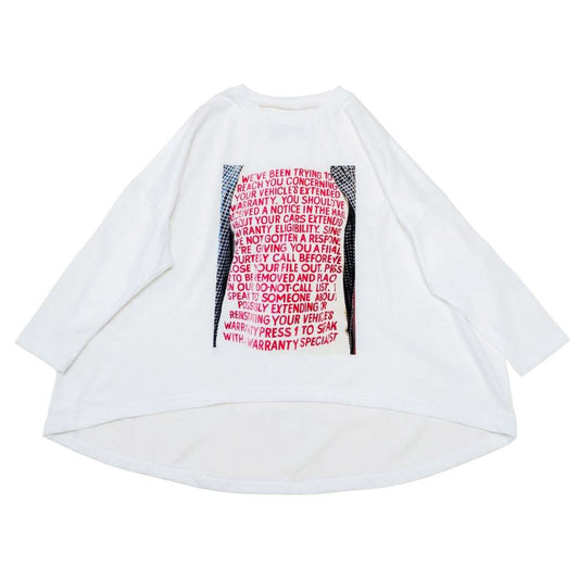 LAST ONE【50%off】michirico (ミチリコ)/Red text BigT - White (MR24AW-05-White)