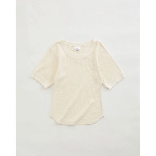 Shinzone 【シンゾーン】WAFFLE HALF SLEEVE TEE ECRU (24AMSCU03) (24AMSCU03)