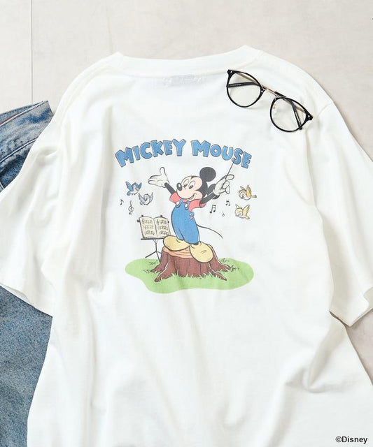 MICKEY MOUSE(米老鼠) 復古背面印花T恤