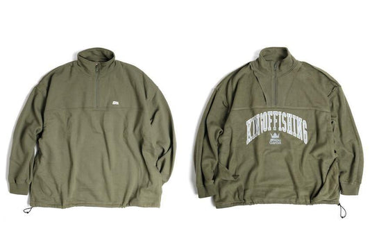 Abu Garcia x is-ness BIG REVERSIBLE HZ SWEAT - OLIVE (AbuGarcia)