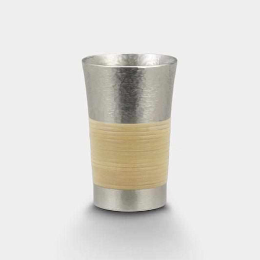 藤編標準款 隨行杯 大阪浪華錫器
