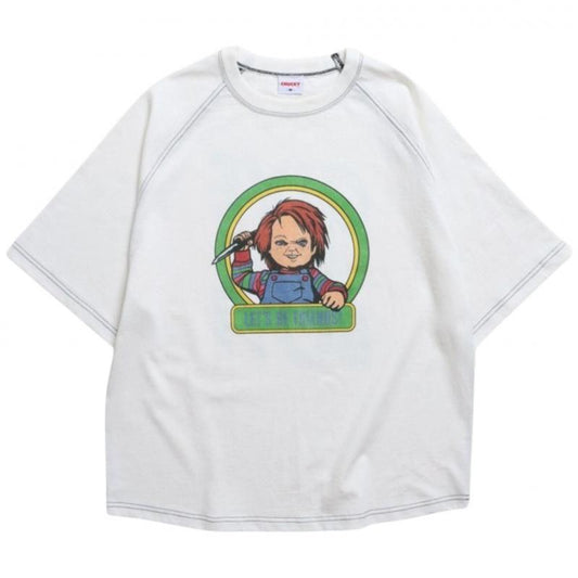 チャイルド・プレイ（鬼娃回魂） チャッキー 短袖Tシャツ White (CT7767WH)