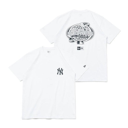 NEW ERA/半袖 コットン Tシャツ MLB Apparel World Series ニューヨーク・ヤンキース ホワイト レギュラーフィット