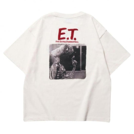 E.T.（E.T.外星人） OVER 圖案短袖T恤 WHITE CT7860WH