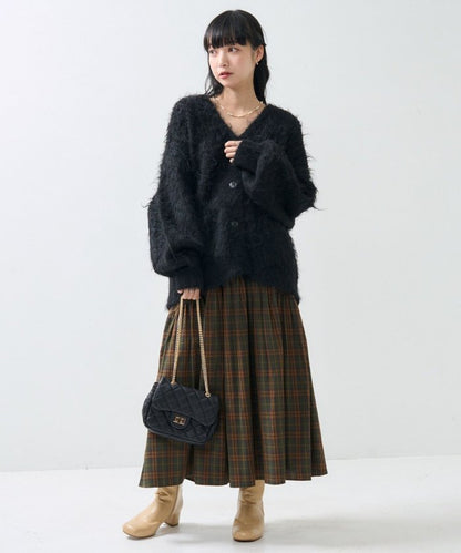 絨毛針織 V領開衫