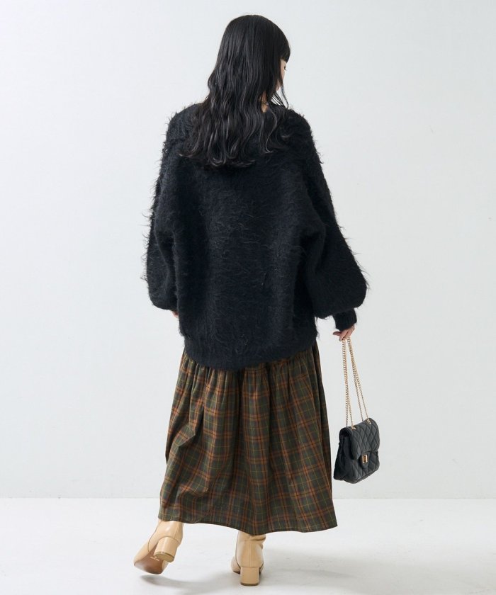 絨毛針織 V領開衫