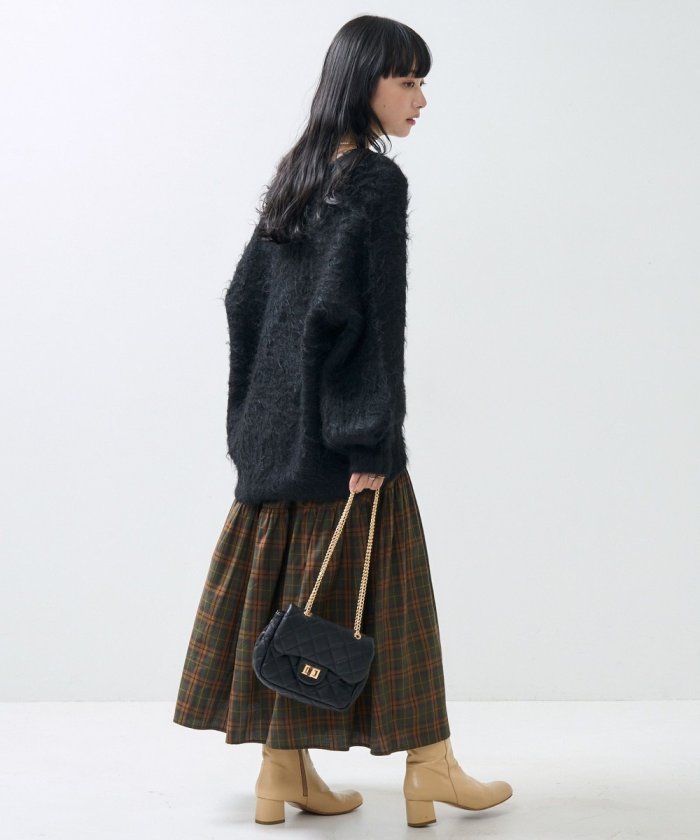 絨毛針織 V領開衫