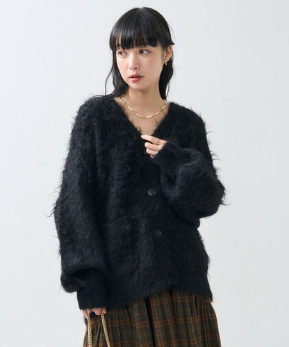 絨毛針織 V領開衫