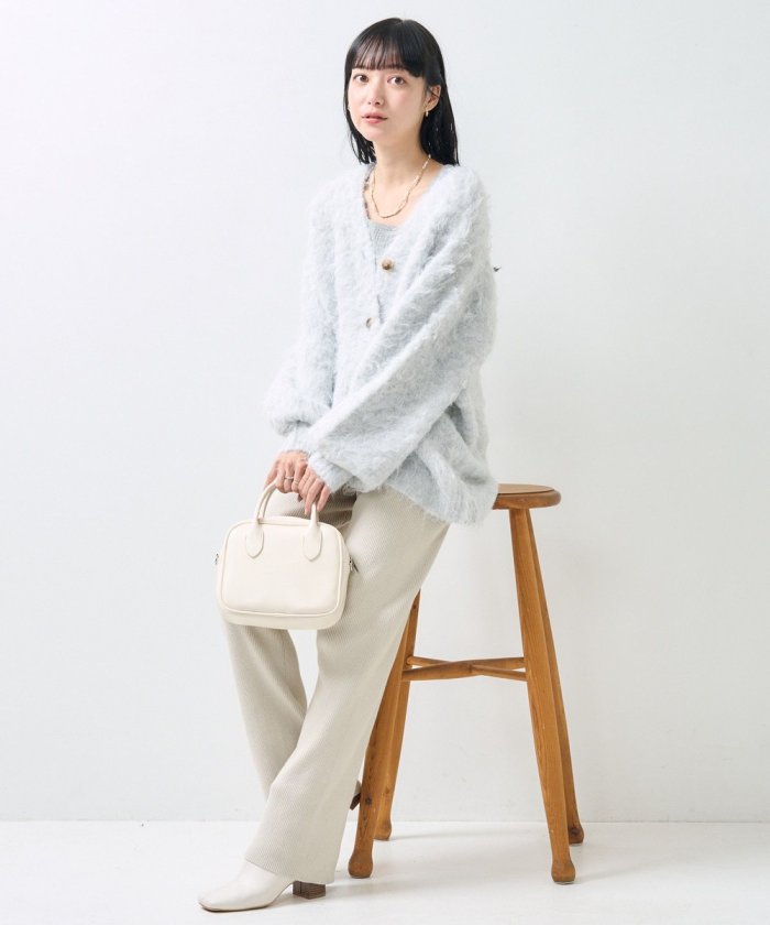 絨毛針織 V領開衫