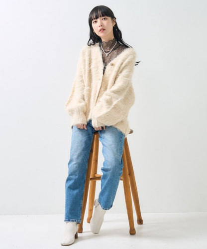 絨毛針織 V領開衫