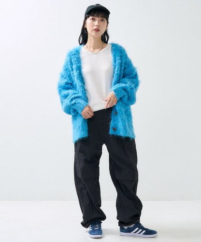 絨毛針織 V領開衫