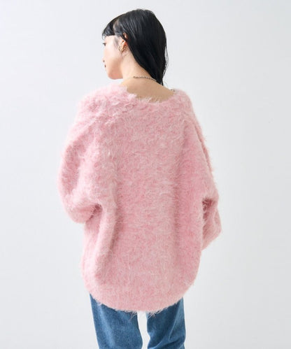 絨毛針織 V領開衫