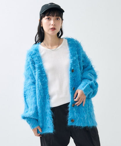 絨毛針織 V領開衫