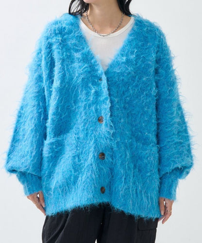 絨毛針織 V領開衫