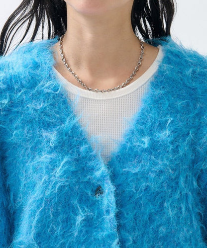 絨毛針織 V領開衫