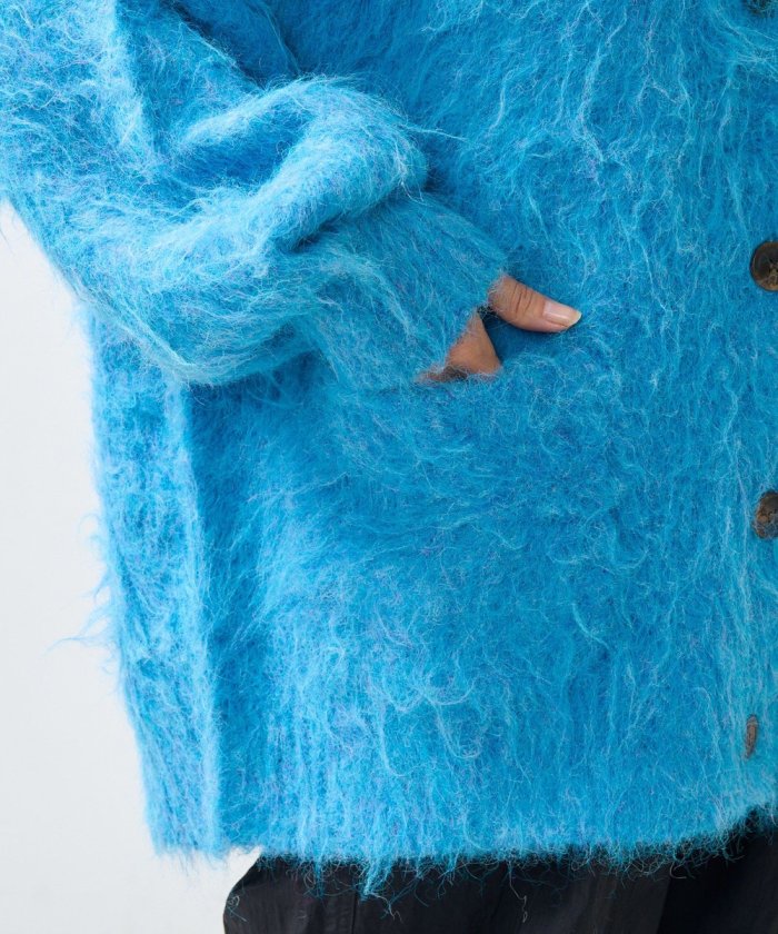 絨毛針織 V領開衫