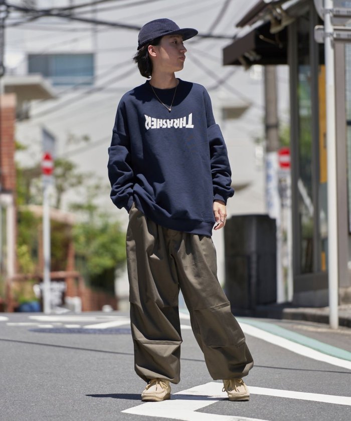 聯名 UPSIDE DOWN LOGO SWEAT/裡起毛圓領衛衣