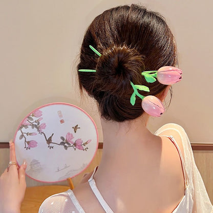 一輪 鬱金香 POP 髮簪 (AO4669)