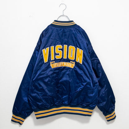 VISION STREET WEAR 可逆中空棉緞夾克 海軍藍色［特價］ (CT6827NV)