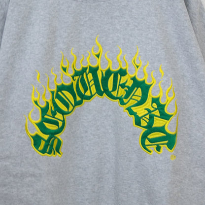 SEQUENZ FLAME THUG'S 火焰logo刺繡衛衣 灰色［特價］ (CT6798GY)
