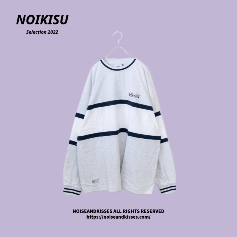 VISION STREET WEAR 網格拼接 短袖T恤 灰色［特賣］ (CT6769GY)