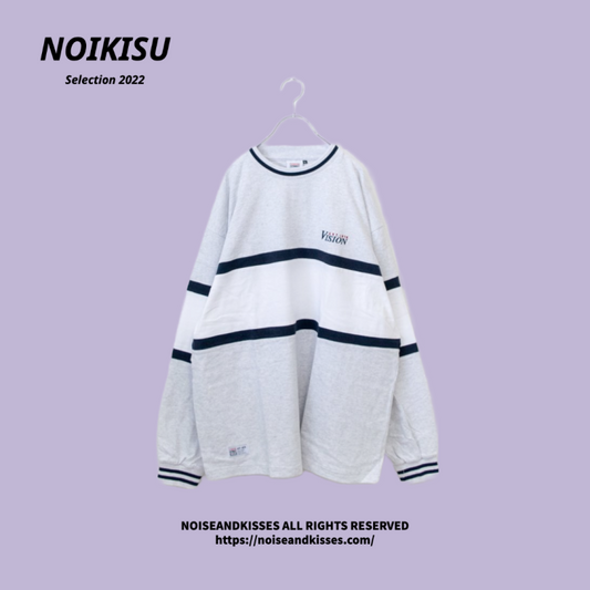 VISION STREET WEAR 網格拼接 短袖T恤 灰色［特賣］ (CT6769GY)