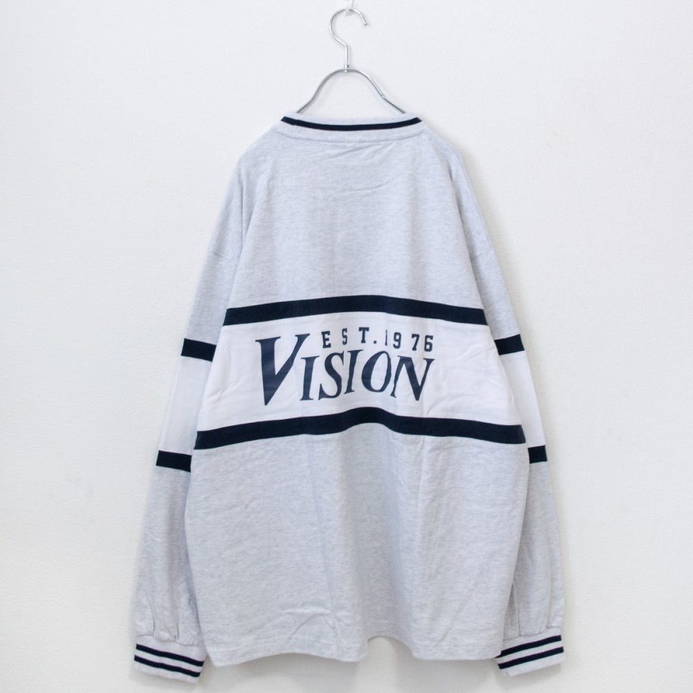 VISION STREET WEAR 網格拼接 短袖T恤 灰色［特賣］ (CT6769GY)