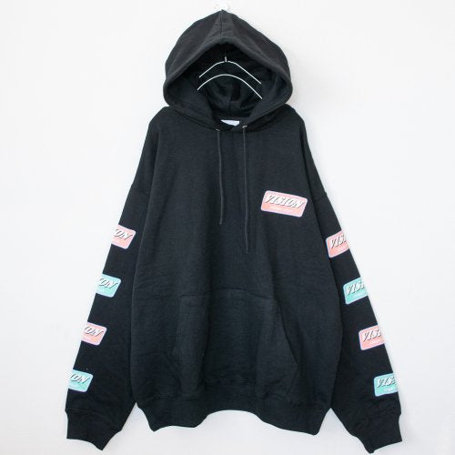 VISION STREET WEAR 毛裡裘斯 袖標印花 套頭帽衛衣 黑色【特價】 (CT6604BK)