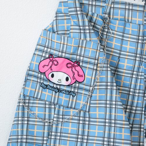 ACDC RAG x Sanrio My Melody 帶鏈條 褶皺迷你裙 藍色［特價］ (RG4311)