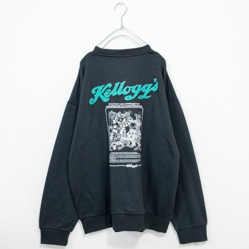 Kellogg's 考吉爾logo刺繡內毛圓領衛衣 炭灰色【特價】 (CT6489CH)