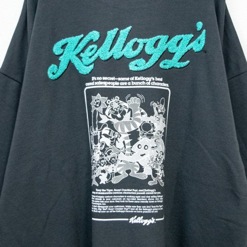 Kellogg's 考吉爾logo刺繡內毛圓領衛衣 炭灰色【特價】 (CT6489CH)