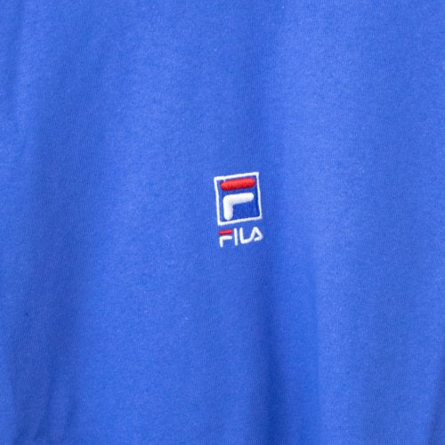 FILA傳承LOGO袖口長袖T恤 藍色 FM9807 【特價】 (FL0052BL)