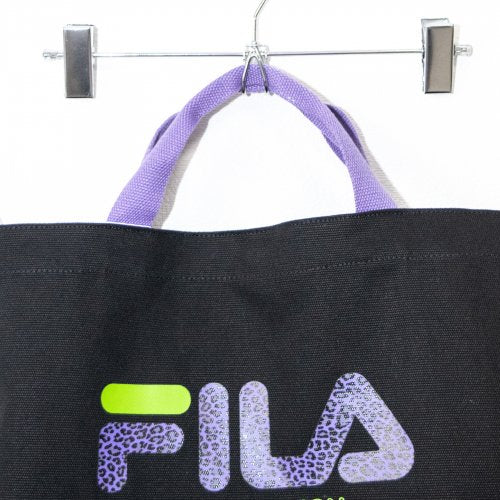 FILA x 羅德島妮婭 EVA 字母標誌 托特包 新世紀福音戰士 限定 黑色 ［特賣］ (FL0049BK)