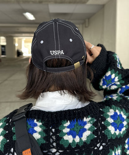 【U.S. POLO ASSN.】 1點刺繡帆布帽