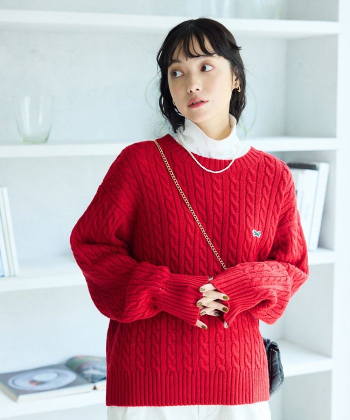 聯名迷你電纜針織套頭衫