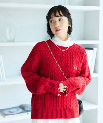 聯名迷你電纜針織套頭衫