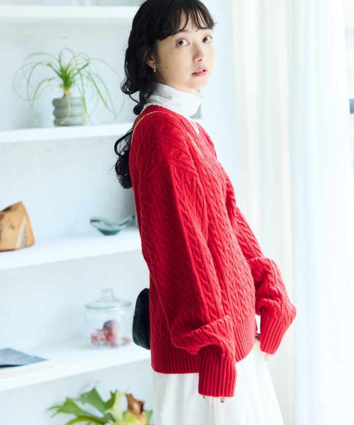 聯名迷你電纜針織套頭衫