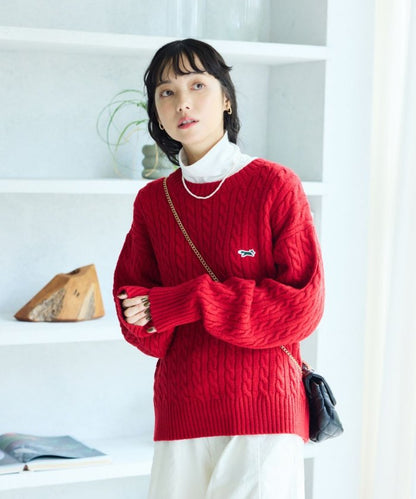 聯名迷你電纜針織套頭衫