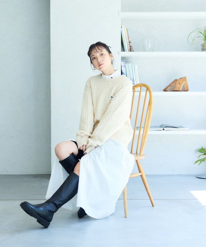 聯名迷你電纜針織套頭衫