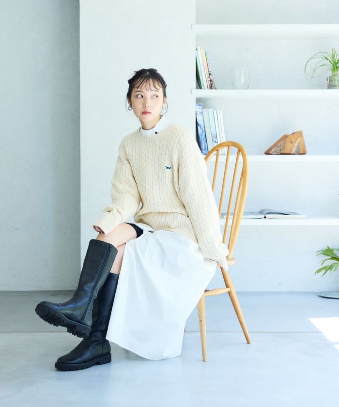 聯名迷你電纜針織套頭衫