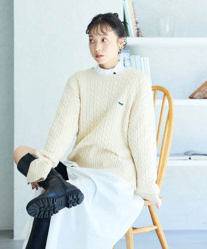 聯名迷你電纜針織套頭衫