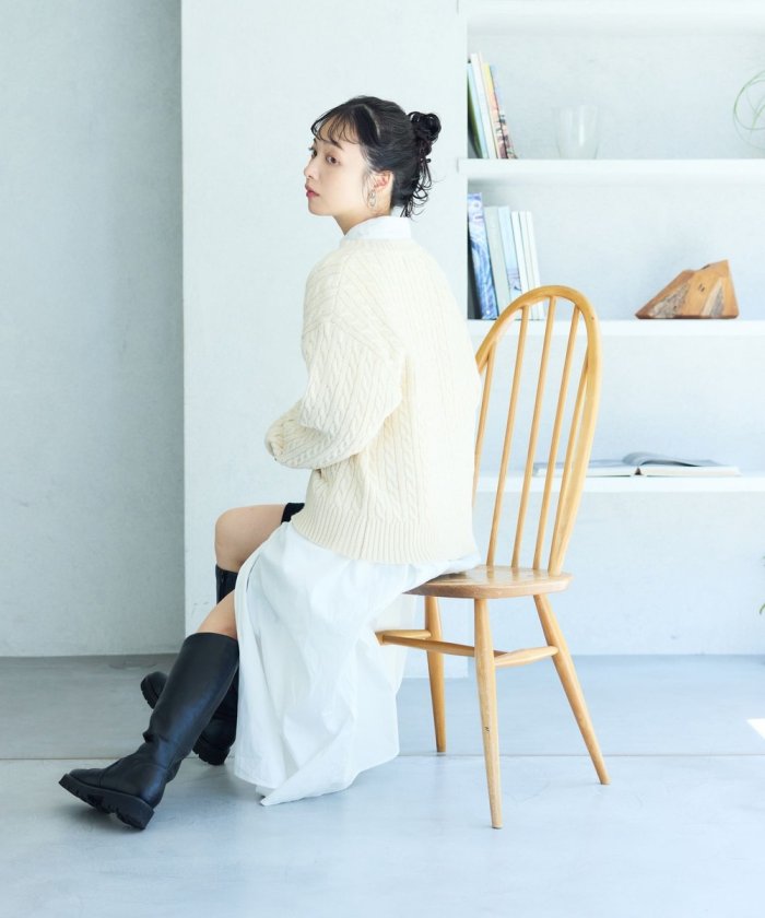 聯名迷你電纜針織套頭衫