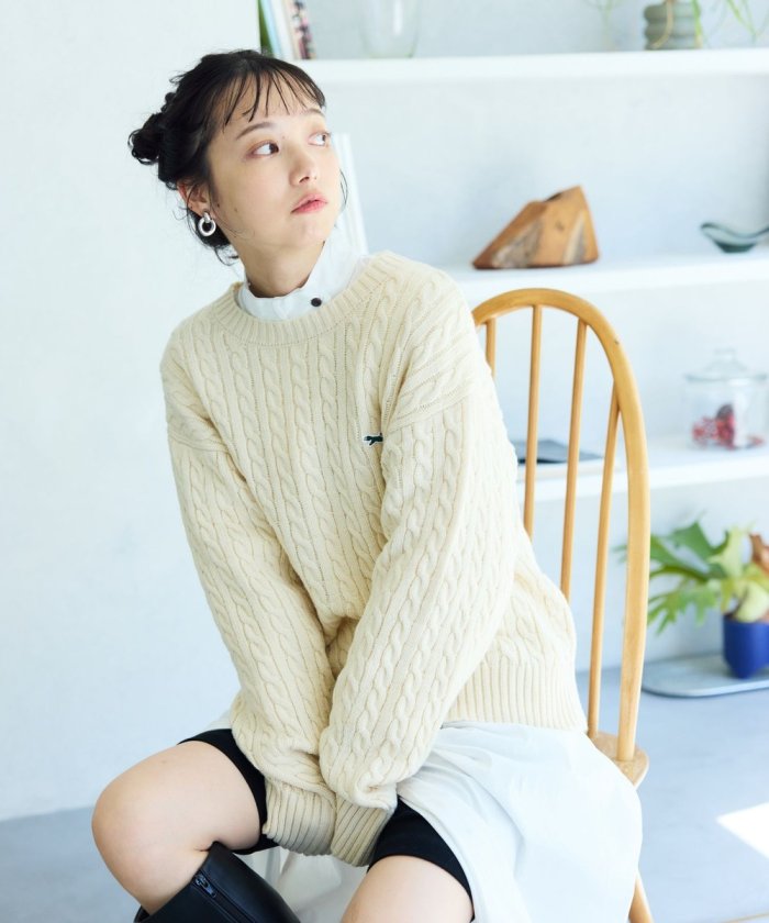聯名迷你電纜針織套頭衫