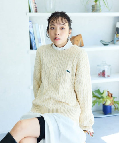 聯名迷你電纜針織套頭衫