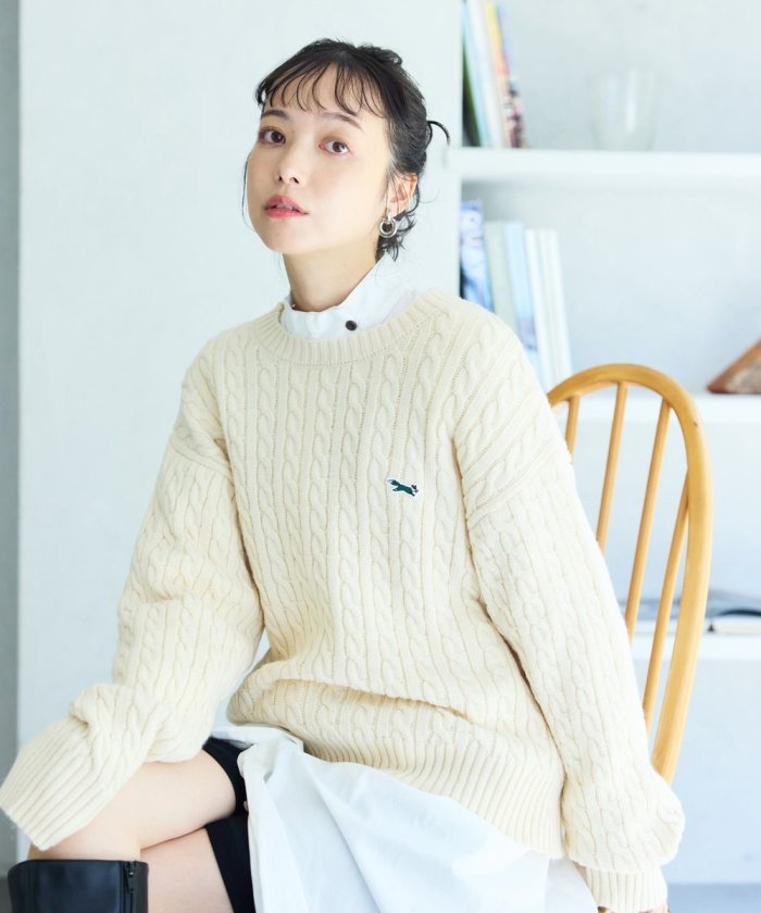聯名迷你電纜針織套頭衫