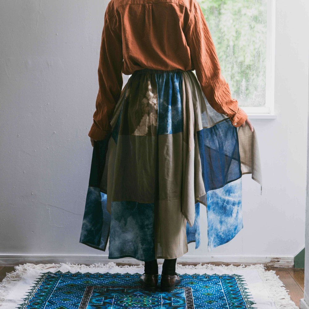 格子裙/三河織物