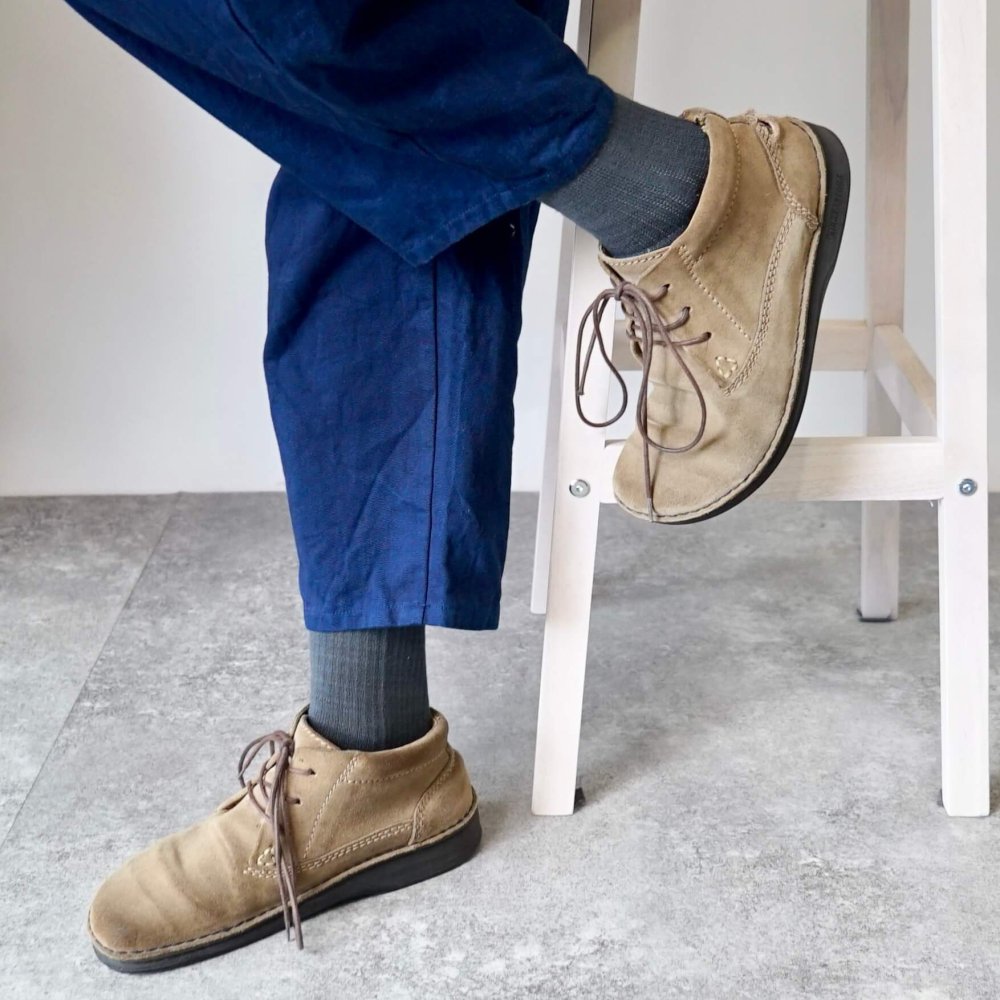 棉質自然色襪子/黑色/22-27厘米