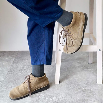 棉質自然色襪子/黑色/22-27厘米